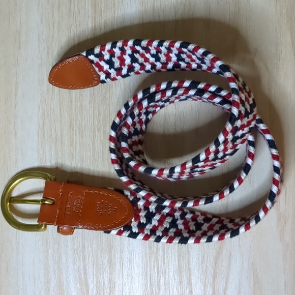 Talbots' Stretchy Braided Cloth Belt with Leather Ends - Picture 5 of 10